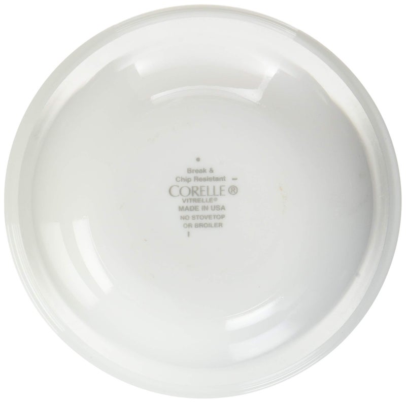 Corelle Vitrelle 12-oz Dessert Bowls, Set of 8 Chip & Crack Resistant Bowls, Great For cereal, Ice Cream, rice, soup, Ceramic Dessert Bowls Set, Winter Frost White - Image 3